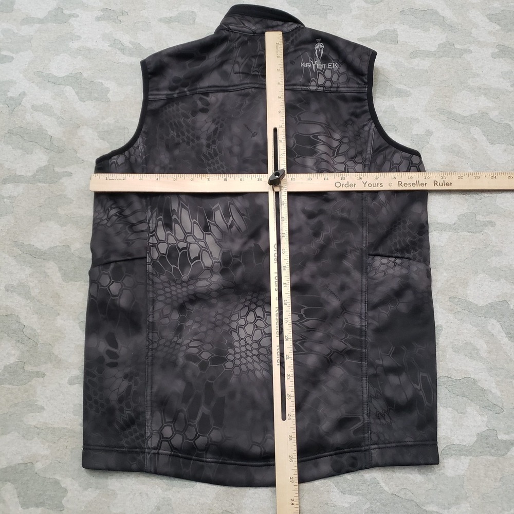Kryptek Vest Mens Small Black Camo Hunting Full Zip Pockets Sleeveless Outdoors - Picture 8 of 11